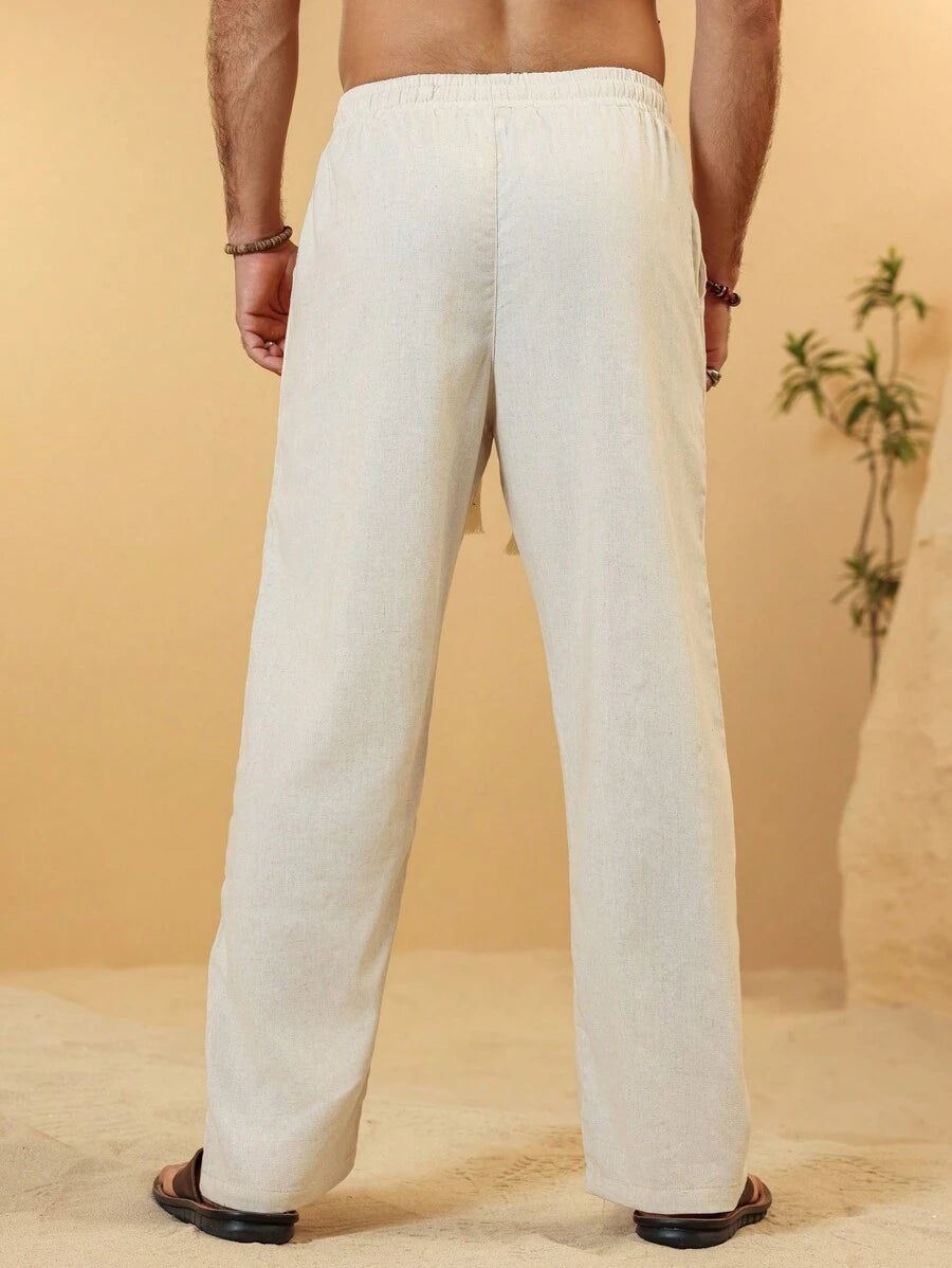 SIMONE  |  PANTALONI CROPPED IN LINO