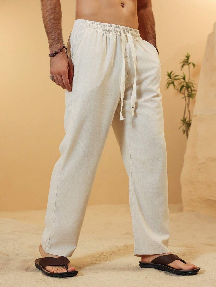 SIMONE  |  PANTALONI CROPPED IN LINO