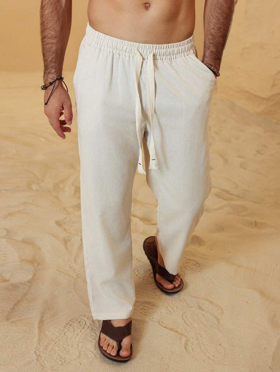 SIMONE  |  PANTALONI CROPPED IN LINO