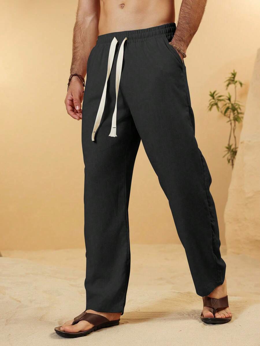 SIMONE  |  PANTALONI CROPPED IN LINO