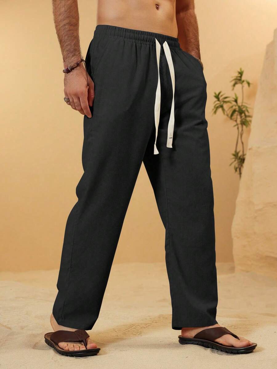 SIMONE  |  PANTALONI CROPPED IN LINO