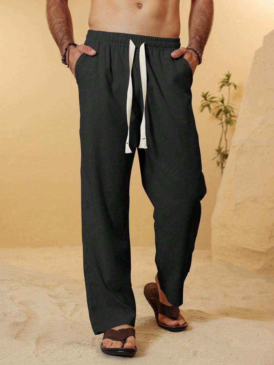 SIMONE  |  PANTALONI CROPPED IN LINO