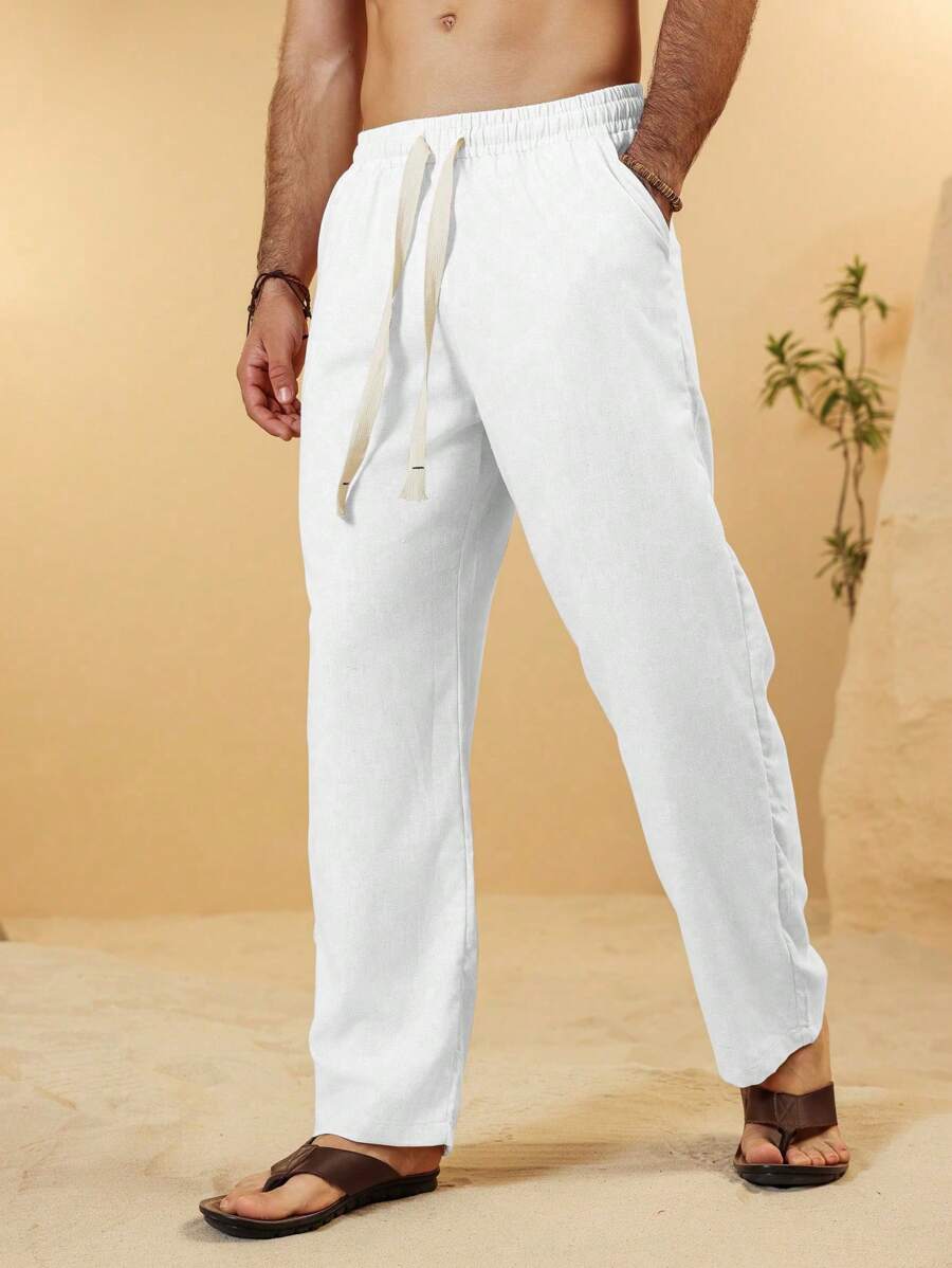 SIMONE  |  PANTALONI CROPPED IN LINO