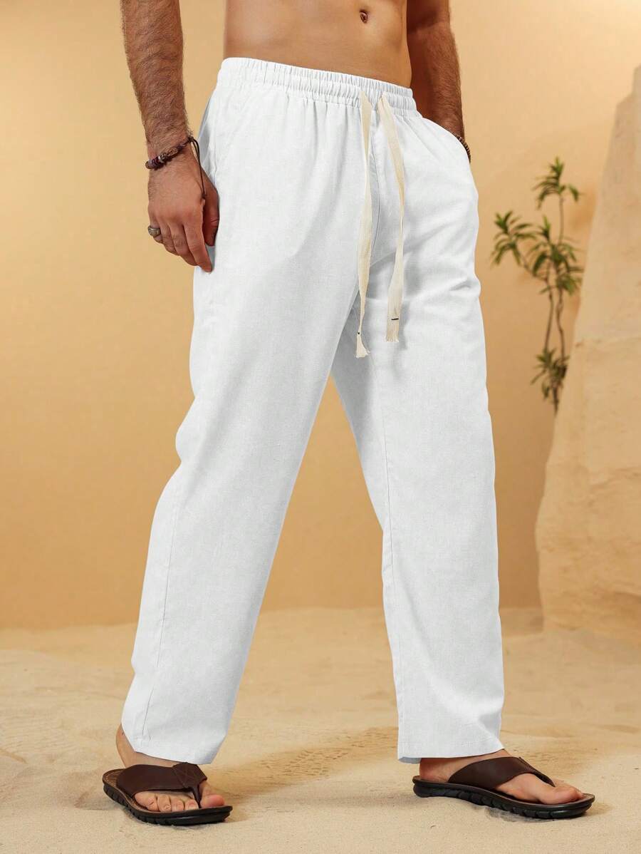 SIMONE  |  PANTALONI CROPPED IN LINO