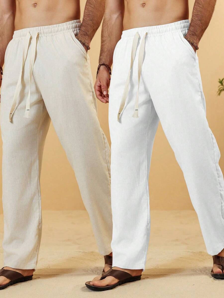 SIMONE  |  PANTALONI CROPPED IN LINO