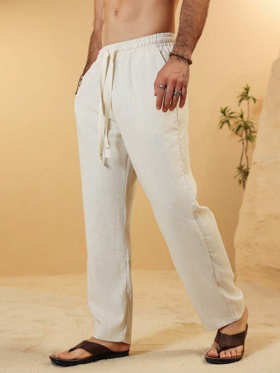 SIMONE  |  PANTALONI CROPPED IN LINO