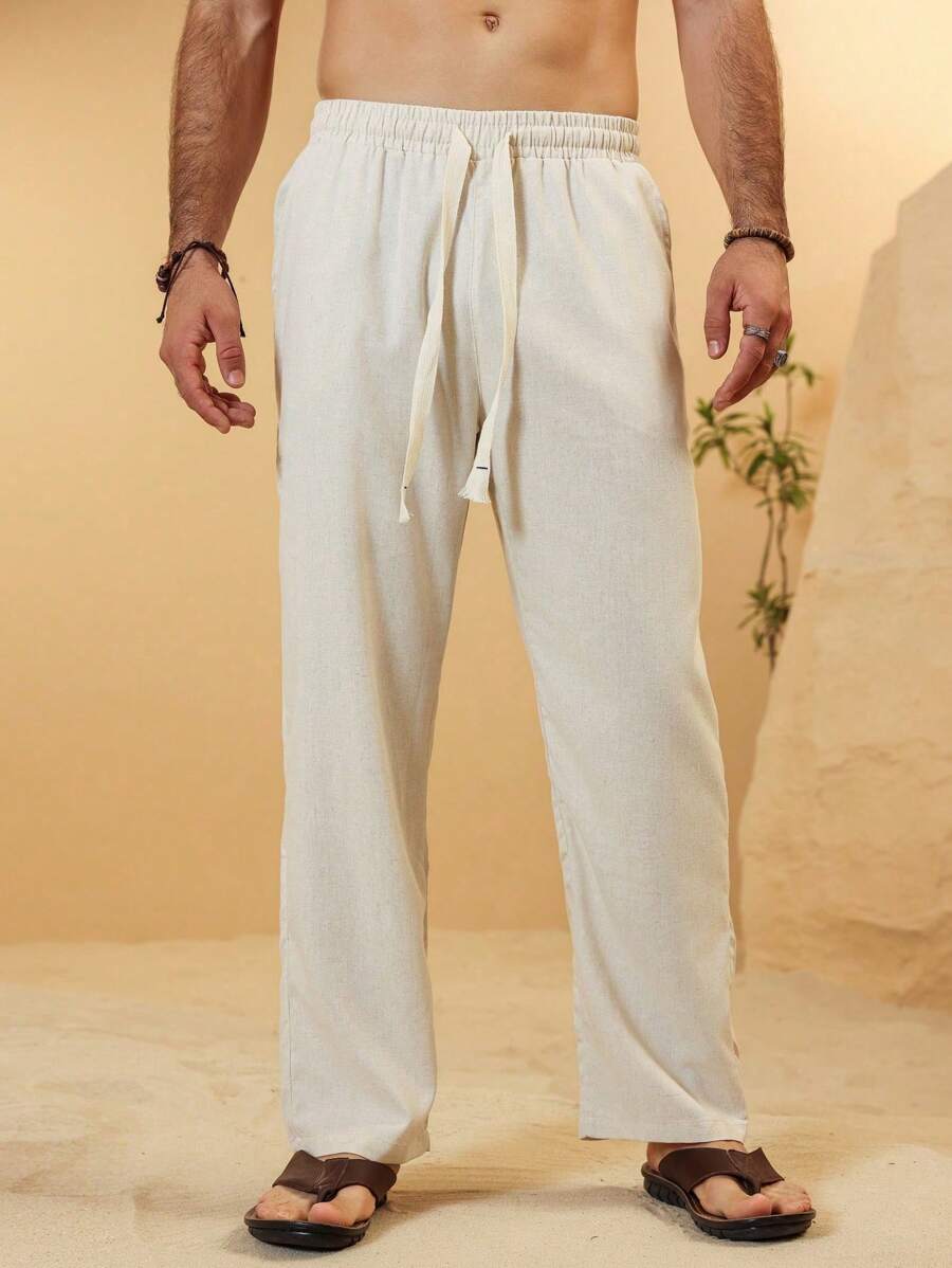 SIMONE  |  PANTALONI CROPPED IN LINO