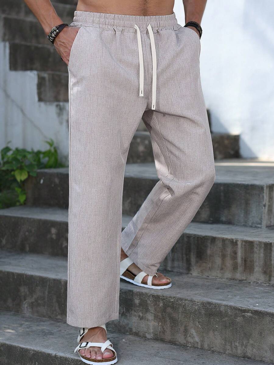 SIMONE  |  PANTALONI CROPPED IN LINO