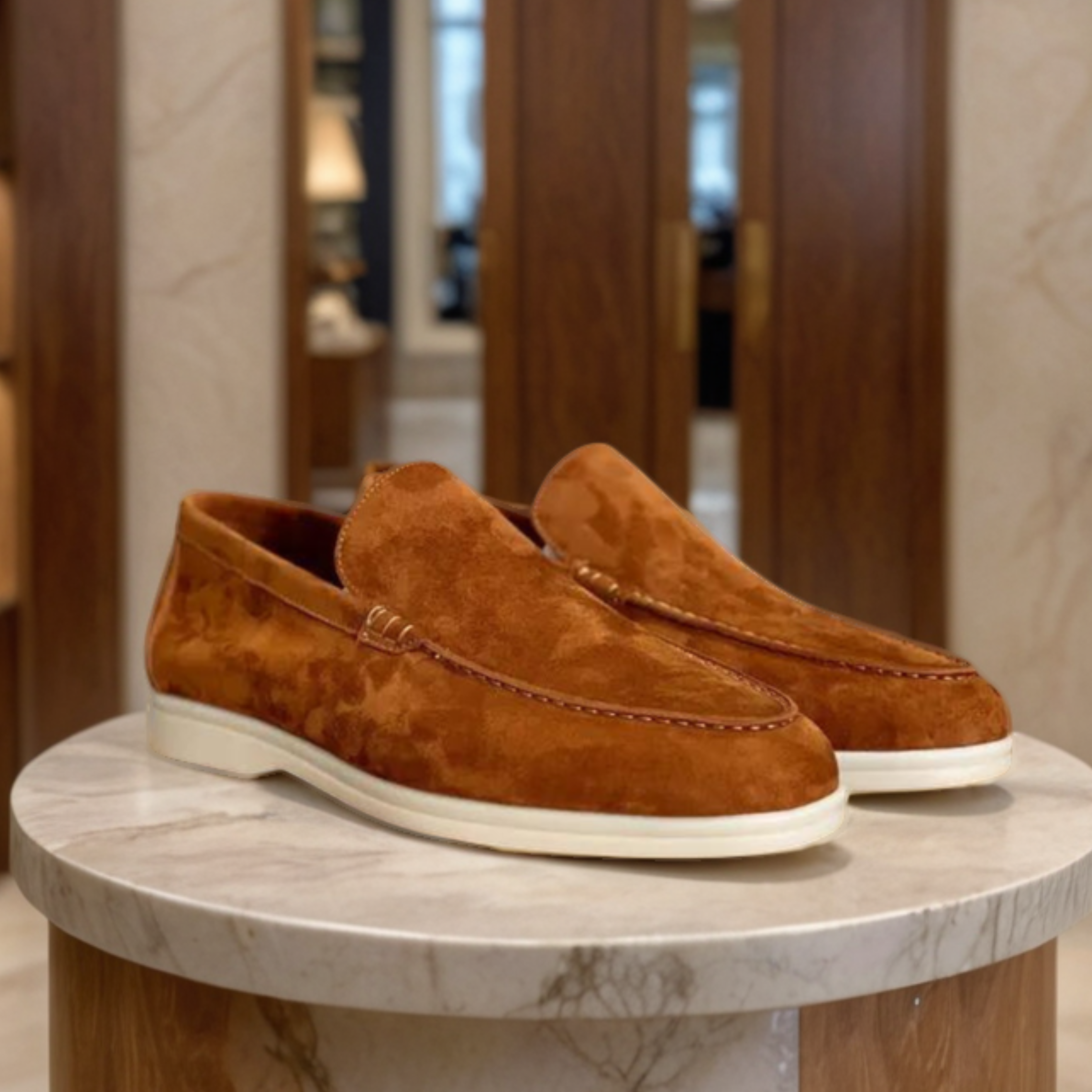 ROSSI ROMA™ | LOAFERS IN PELLE SCAMOSCIATA DI LUSSO