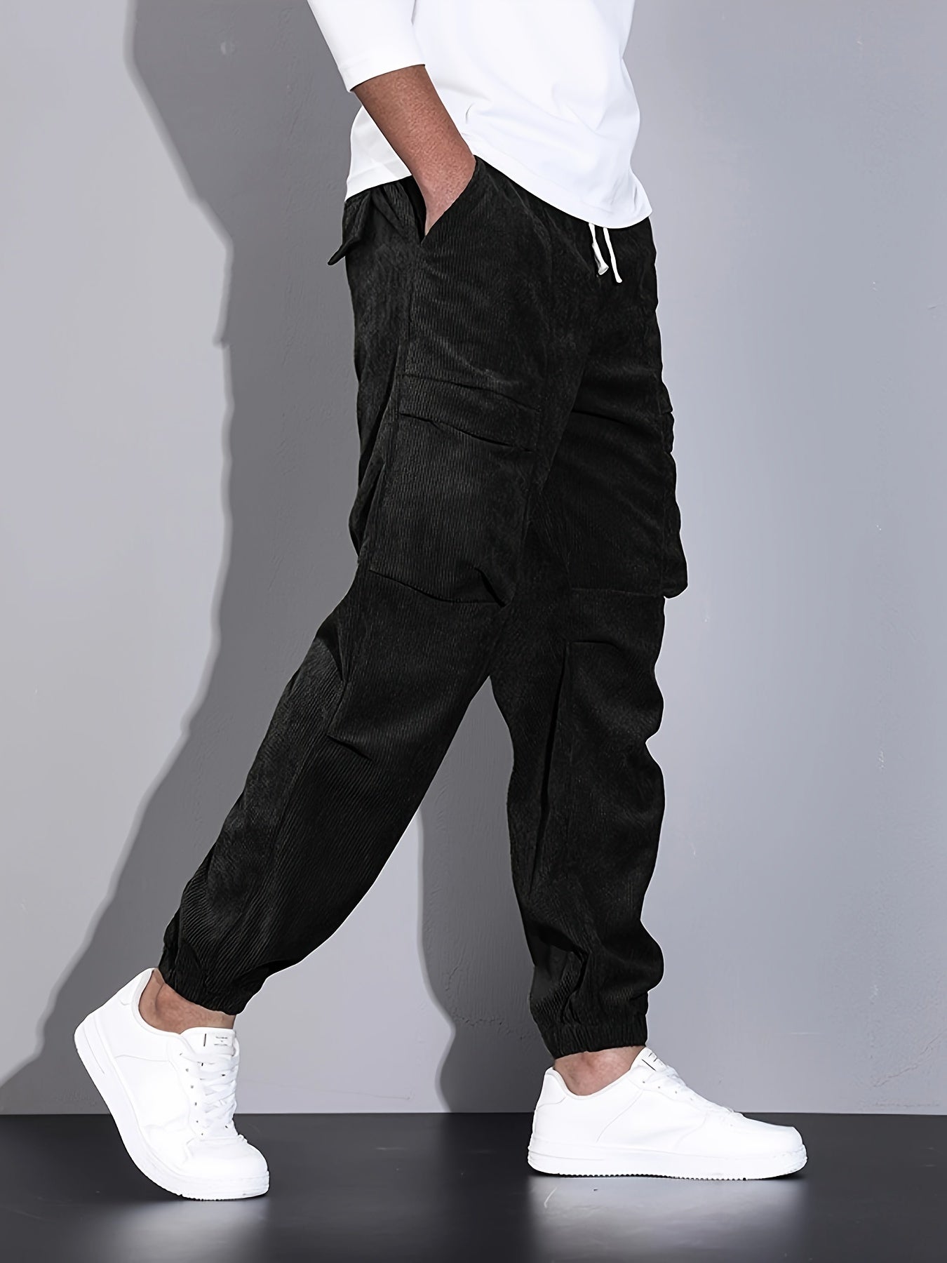 ROSSI ROMA | PANTALONI CARGO IN CORDUROY