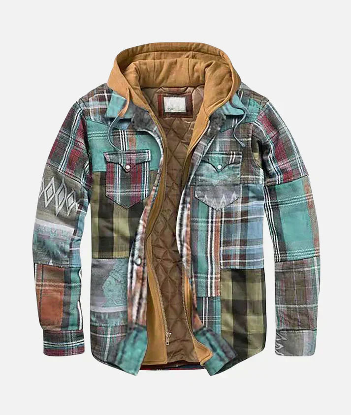 ROSSI ROMA | GIACCA PATCHWORK A QUADRI