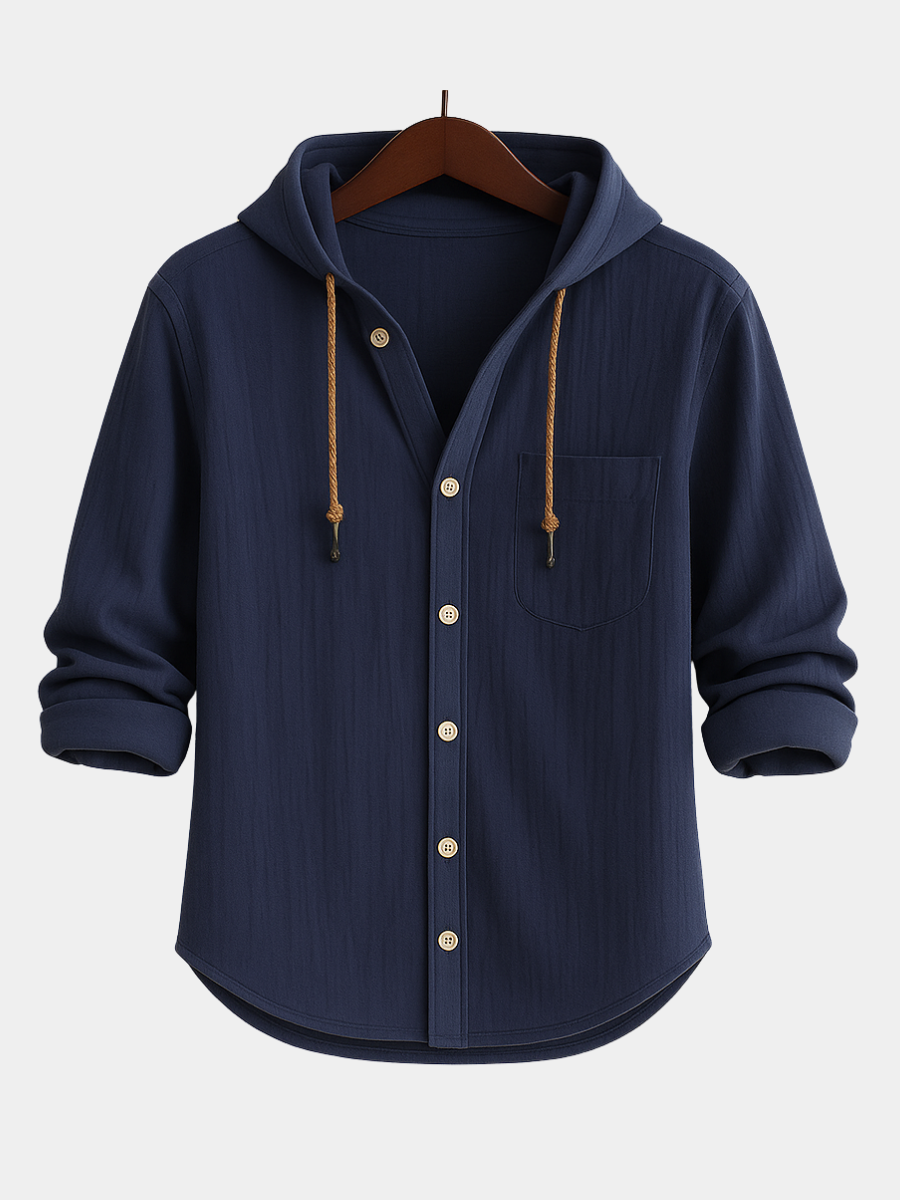 ROSSI ROMA™ | CAMICIA LUXURY IN COTONE MORBIDO CON CAPPUCCIO