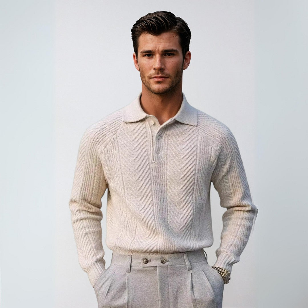 ROSSI | MAGLIONE DI LUSSO DA UOMO CON COLLETTO