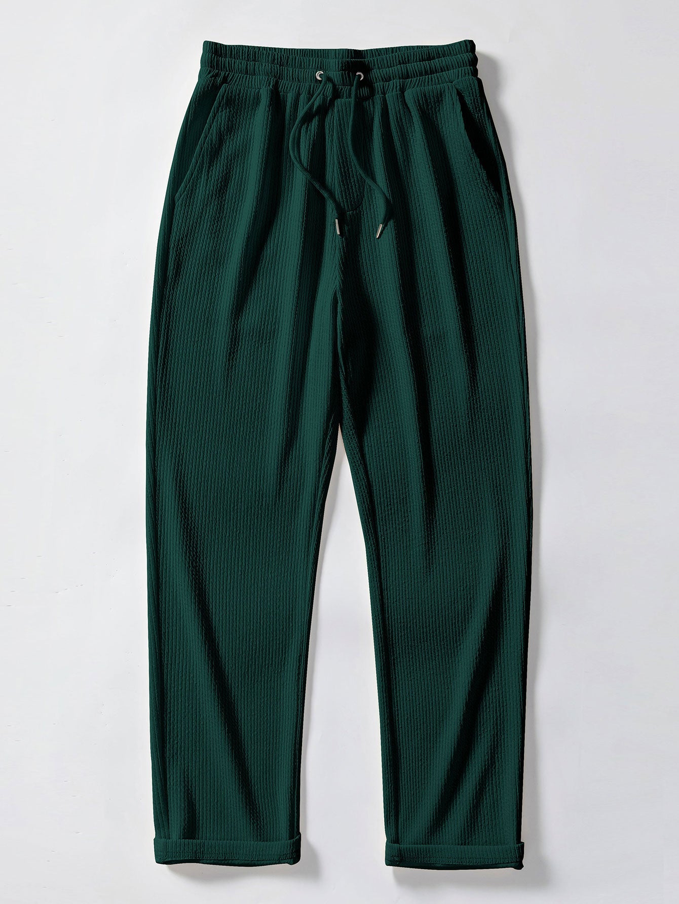 CAMICIA A MANICHE LUNGHE MUSCLE FIT CON COLLO A COSTE & PANTALONI A COSTE A GAMBA DRITTA