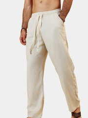 SIMONE  |  PANTALONI CROPPED IN LINO