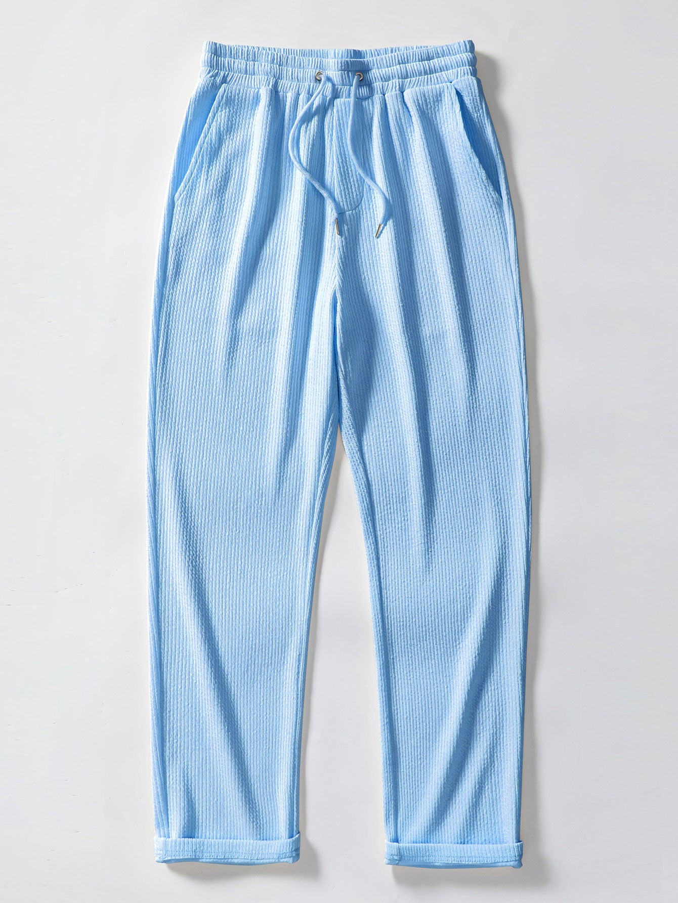 CAMICIA MUSCLE FIT A COSTE CON COLLO ALLA COREANA & PANTALONI A COSTE A GAMBA DRITTA