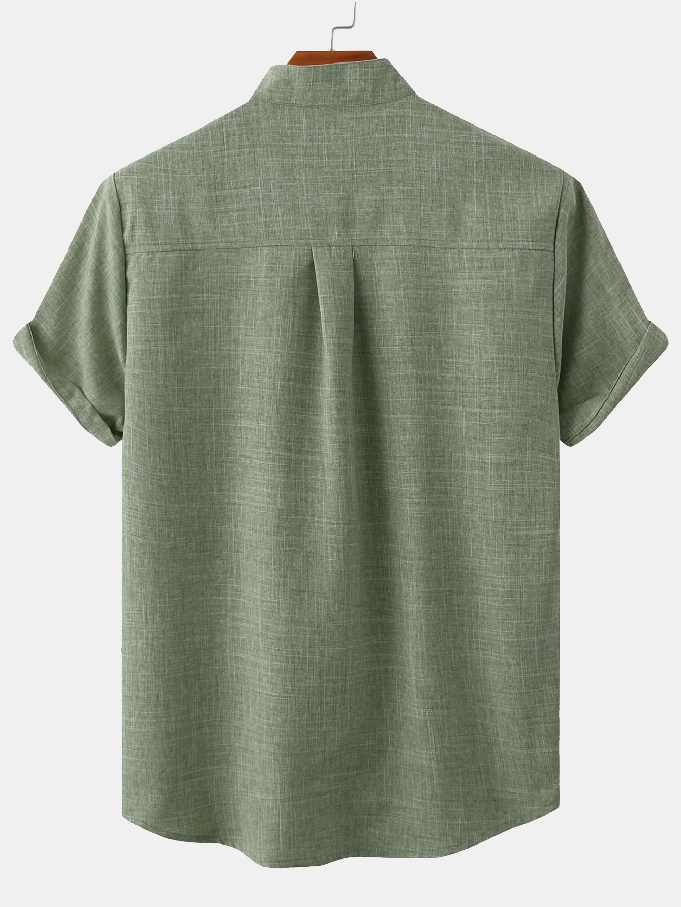 CAMICIA CON COLLO ALLA COREANA E TASCA