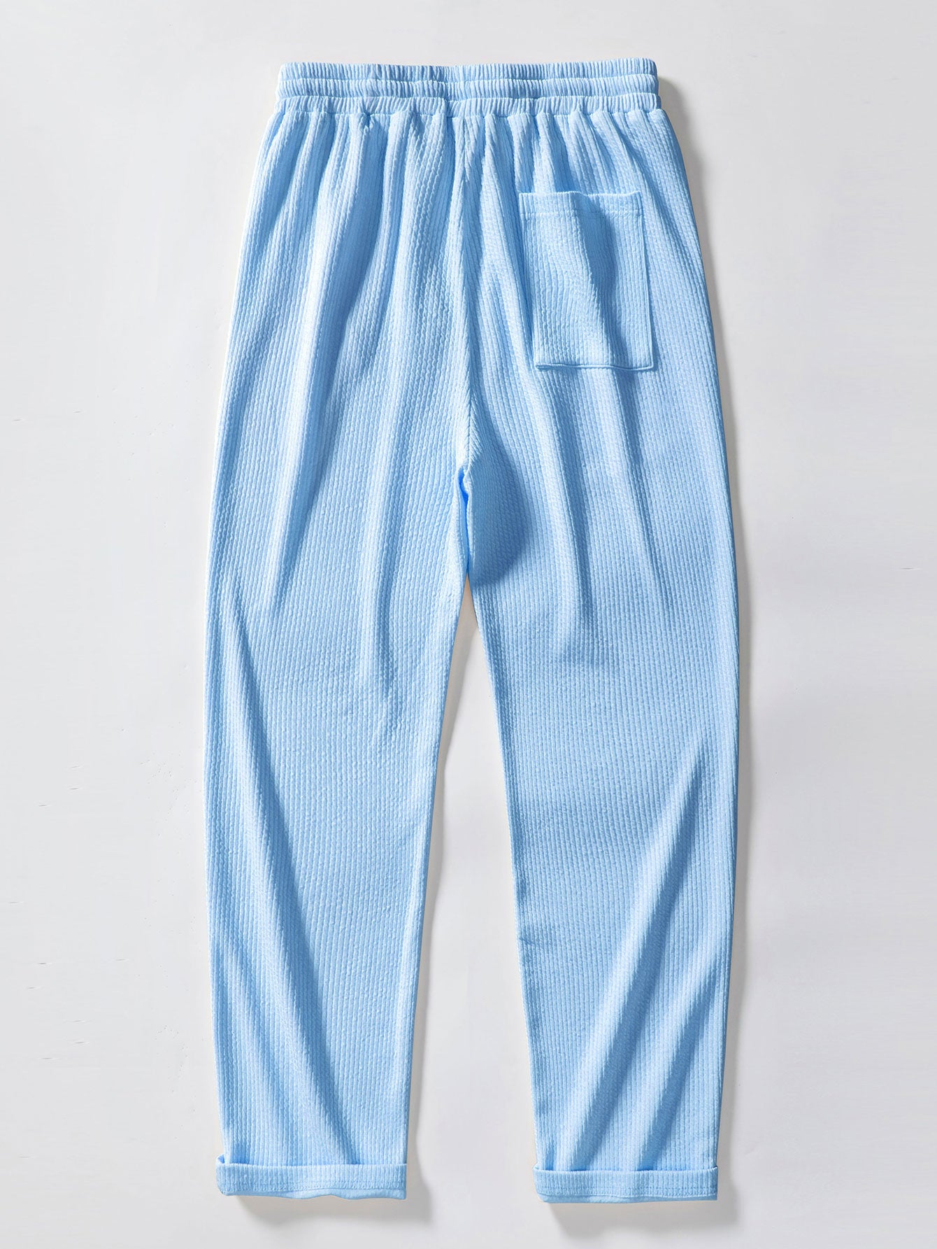 CAMICIA A MANICHE LUNGHE MUSCLE FIT CON COLLO A COSTE & PANTALONI A COSTE A GAMBA DRITTA