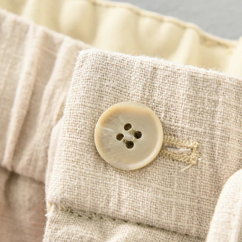 PANTALONI IN COTONE-LINO