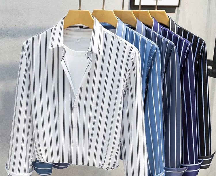 ROSSI ROMA | ELEGANTE CAMICIA A RIGHE DA UOMO