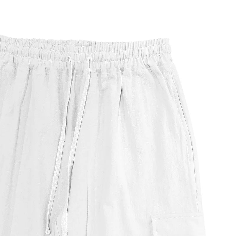 ROSSI ROMA | PANTALONI CARGO IN LINO