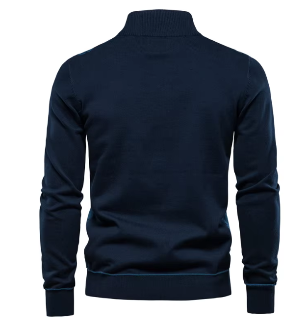 ROSSI ROMA™ | MAGLIONE DA UOMO CON MEZZA CERNIERA