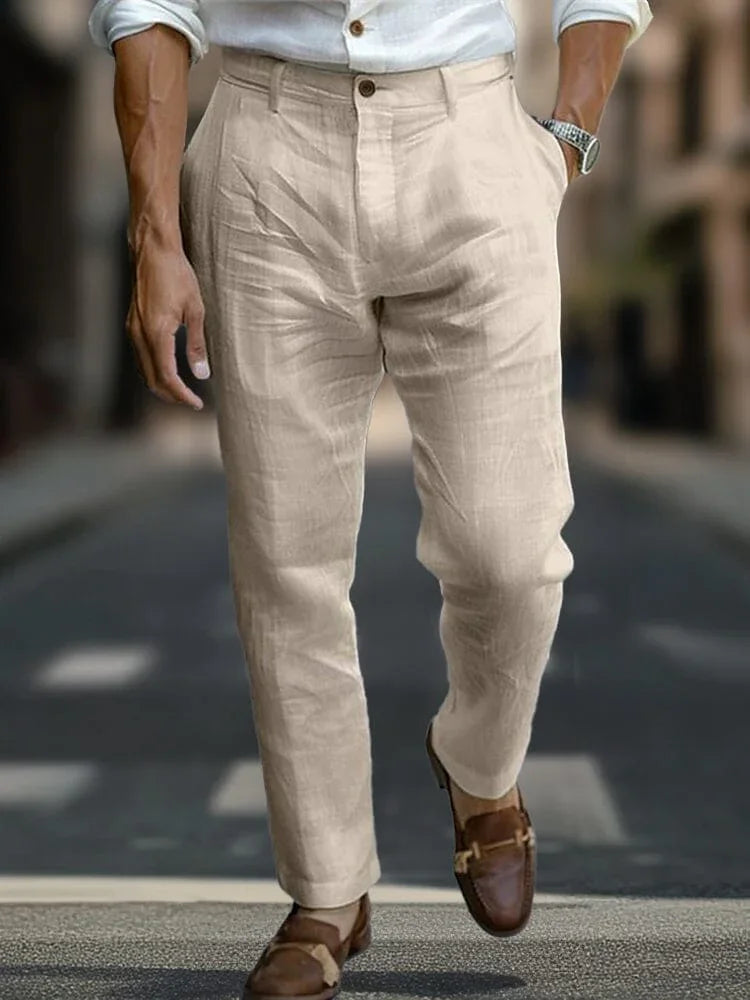 PANTALONI DI LINO ITALIAN CHIC