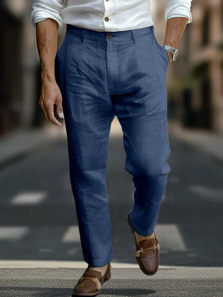 PANTALONI DI LINO ITALIAN CHIC