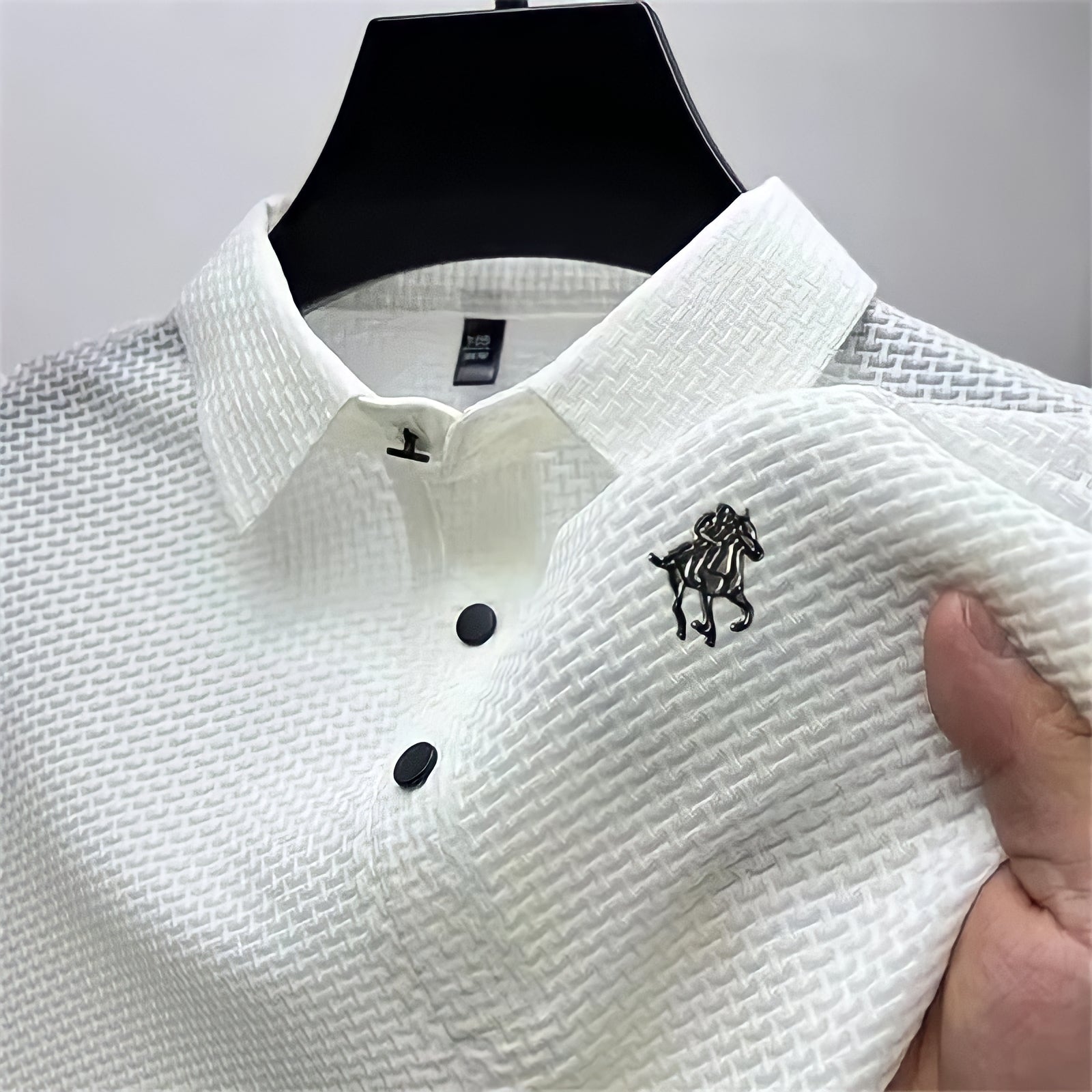 POLO CON TEXTURE A TAGLIO SLIM