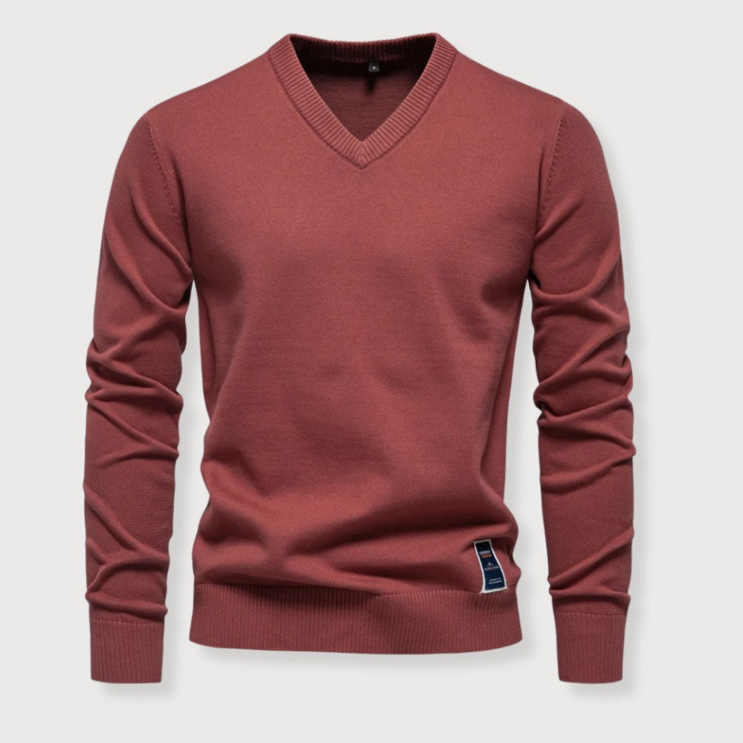 ROSSI ROMA™ | MAGLIONE CON SCOLLO A V