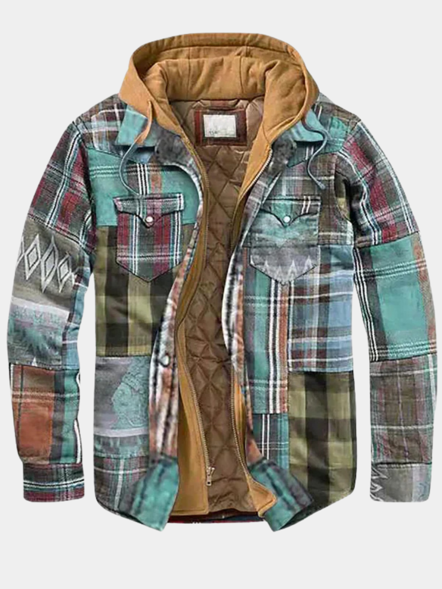 ROSSI ROMA | GIACCA PATCHWORK A QUADRI