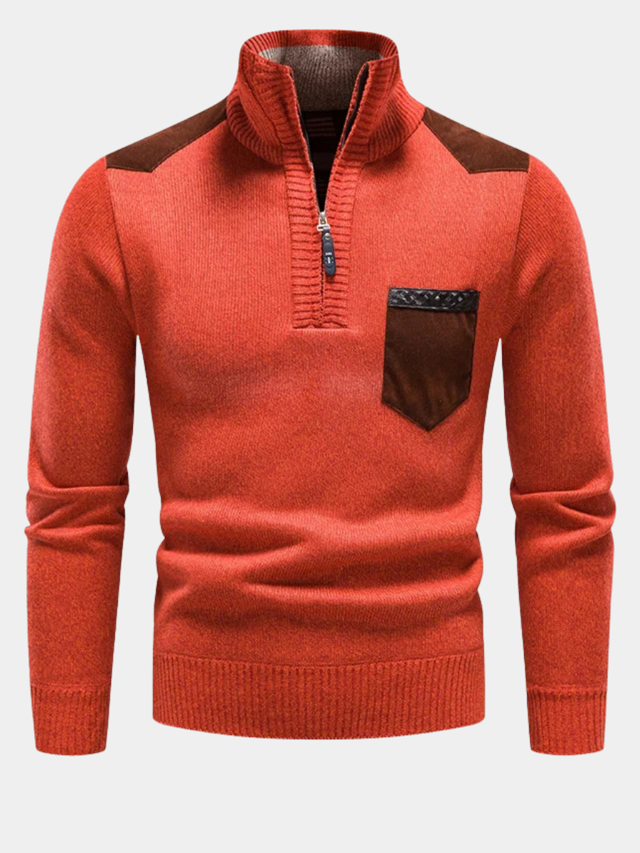 ROSSI ROMA | MAGLIA DA UOMO IN PILE CON ZIP