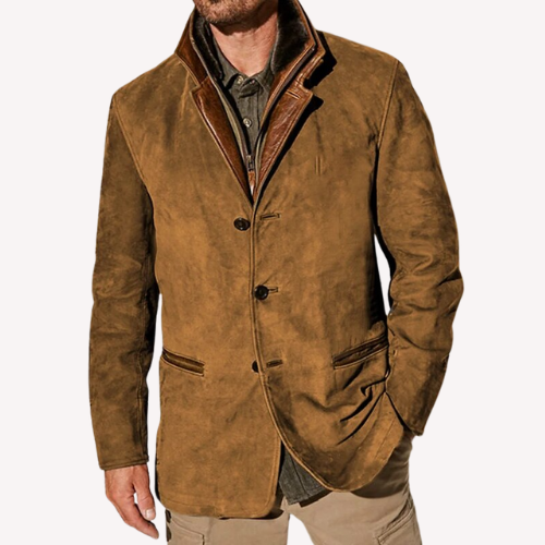 Caius | Giacca Vintage con Collo Dritto