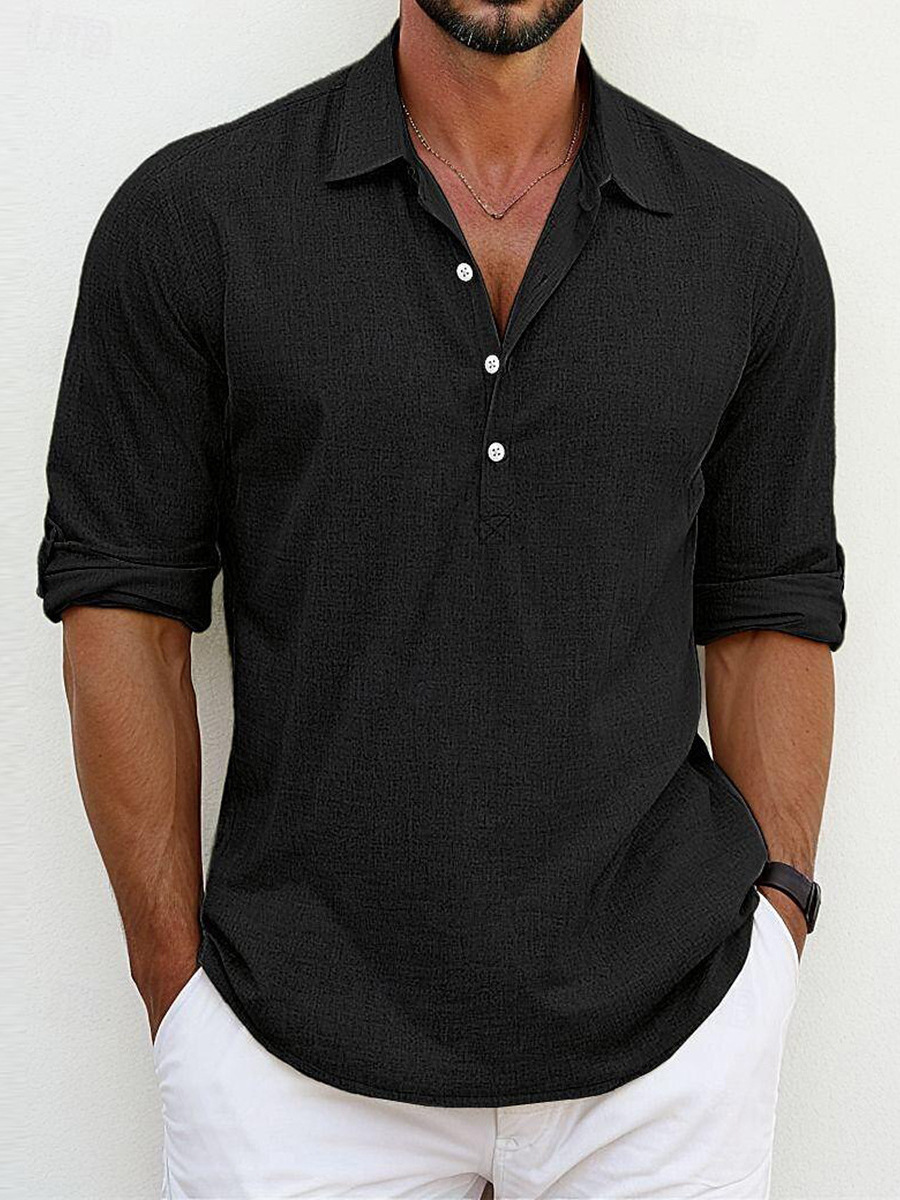 GIOVANNI™ | CAMICIA CLASSICA IN COTONE-LINO