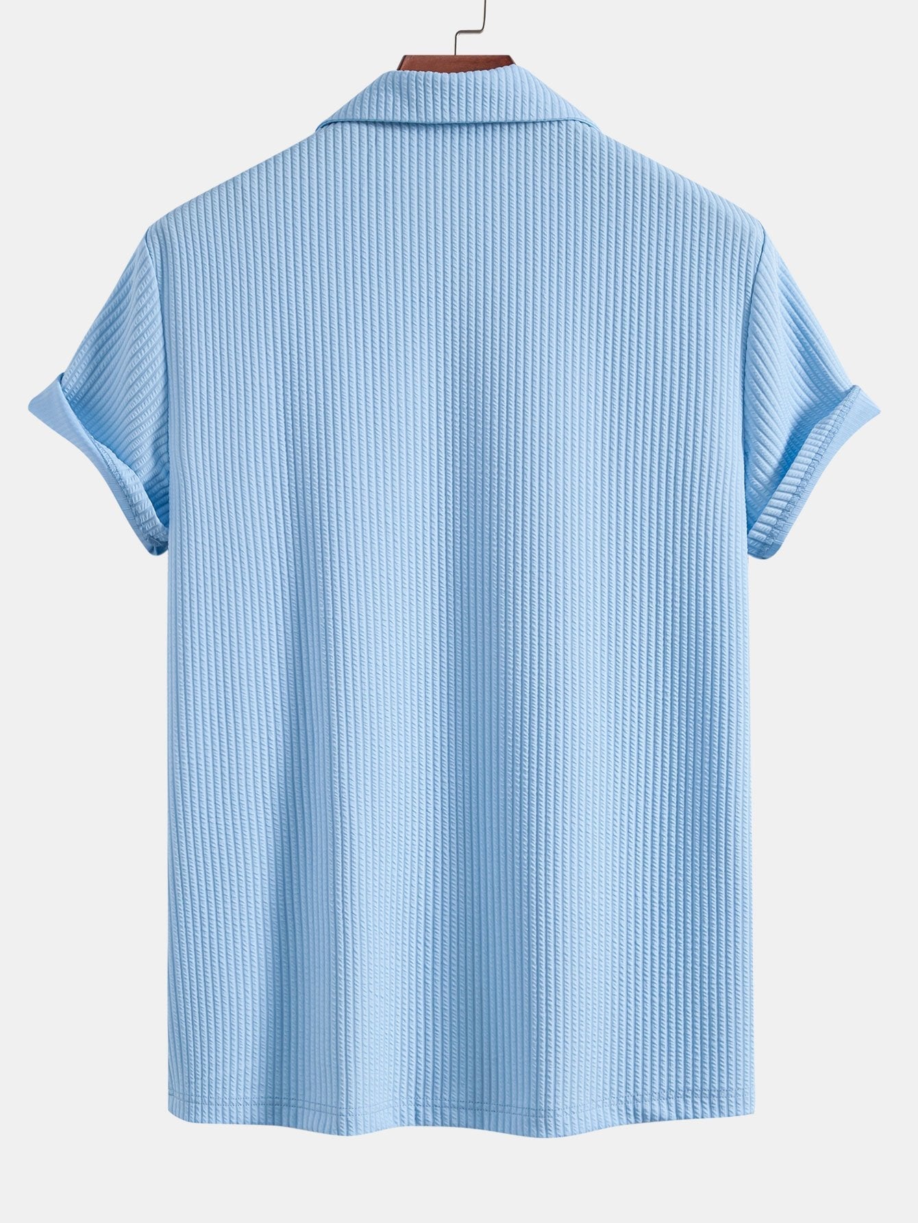 STILE DEFINITO: CAMICIA MUSCLE FIT A COSTE CON COLLO CUBANO PROFONDO