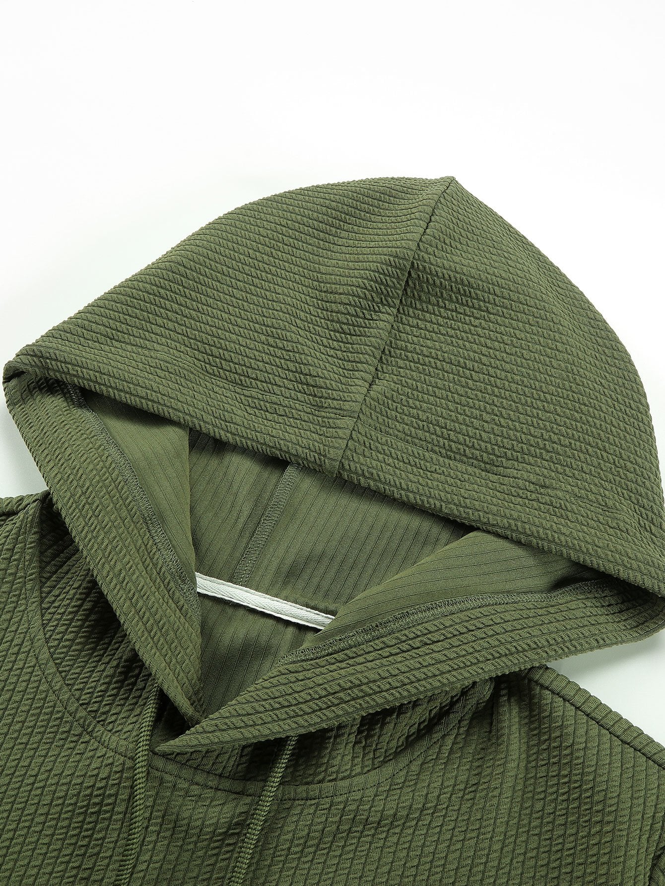 HOODIE T-SHIRT A MANICHE LUNGHE MUSCLE FIT A COSTE CON ORLO CURVO