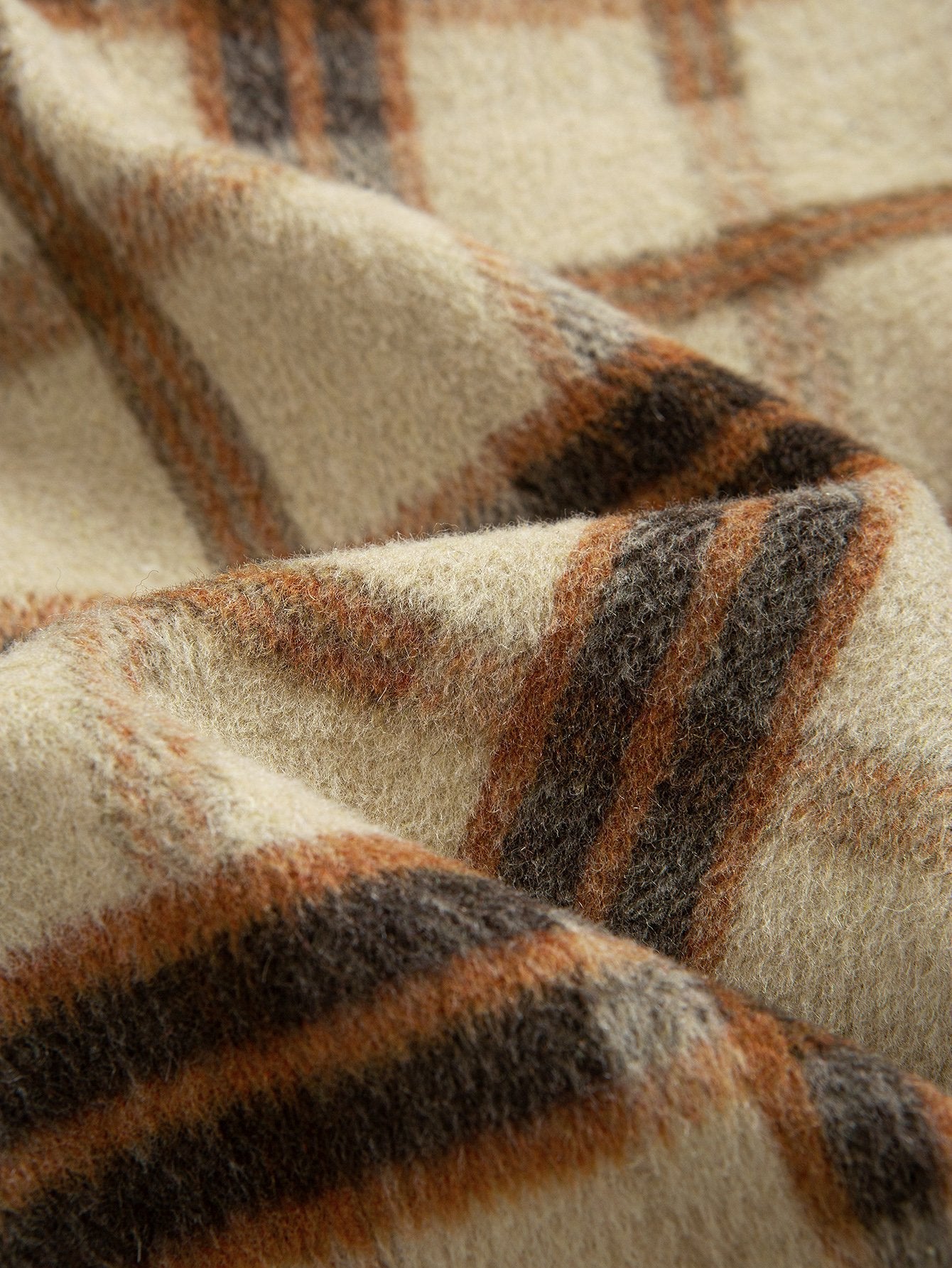 CAMICIA HOODIE IN FLANELLA PESANTE A QUADRI RELAX FIT