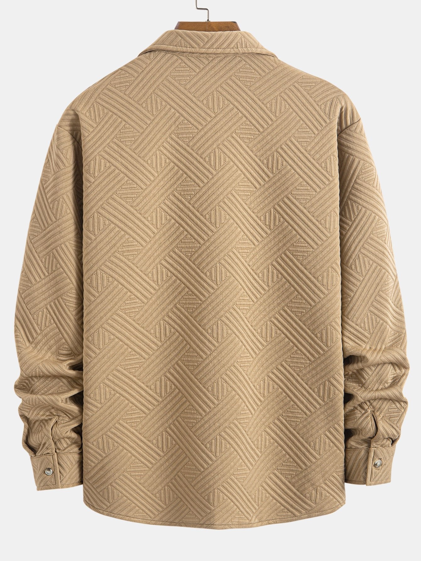 CAMICIA JACQUARD A RIGHE CON BOTTONI