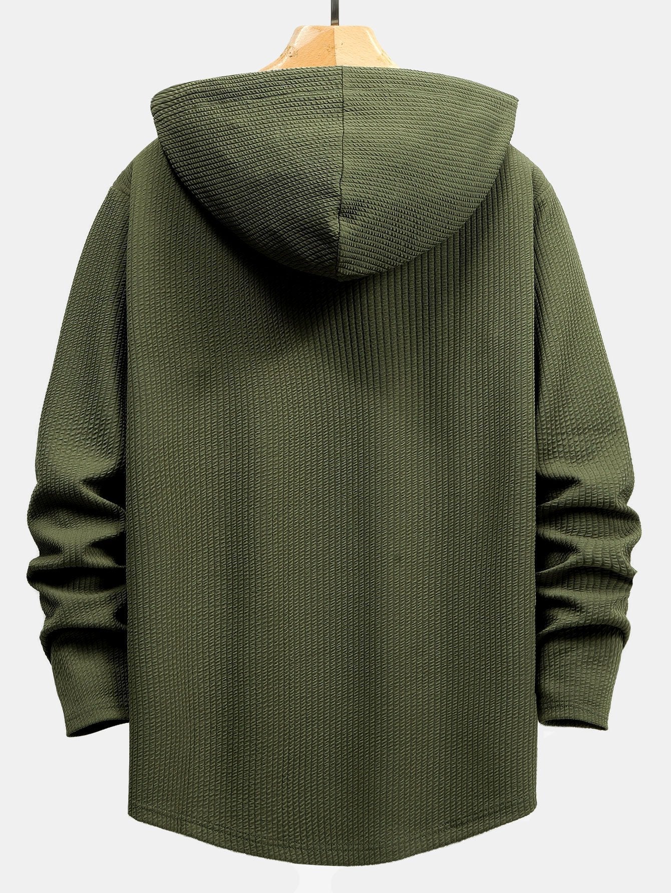 HOODIE T-SHIRT A MANICHE LUNGHE MUSCLE FIT A COSTE CON ORLO CURVO