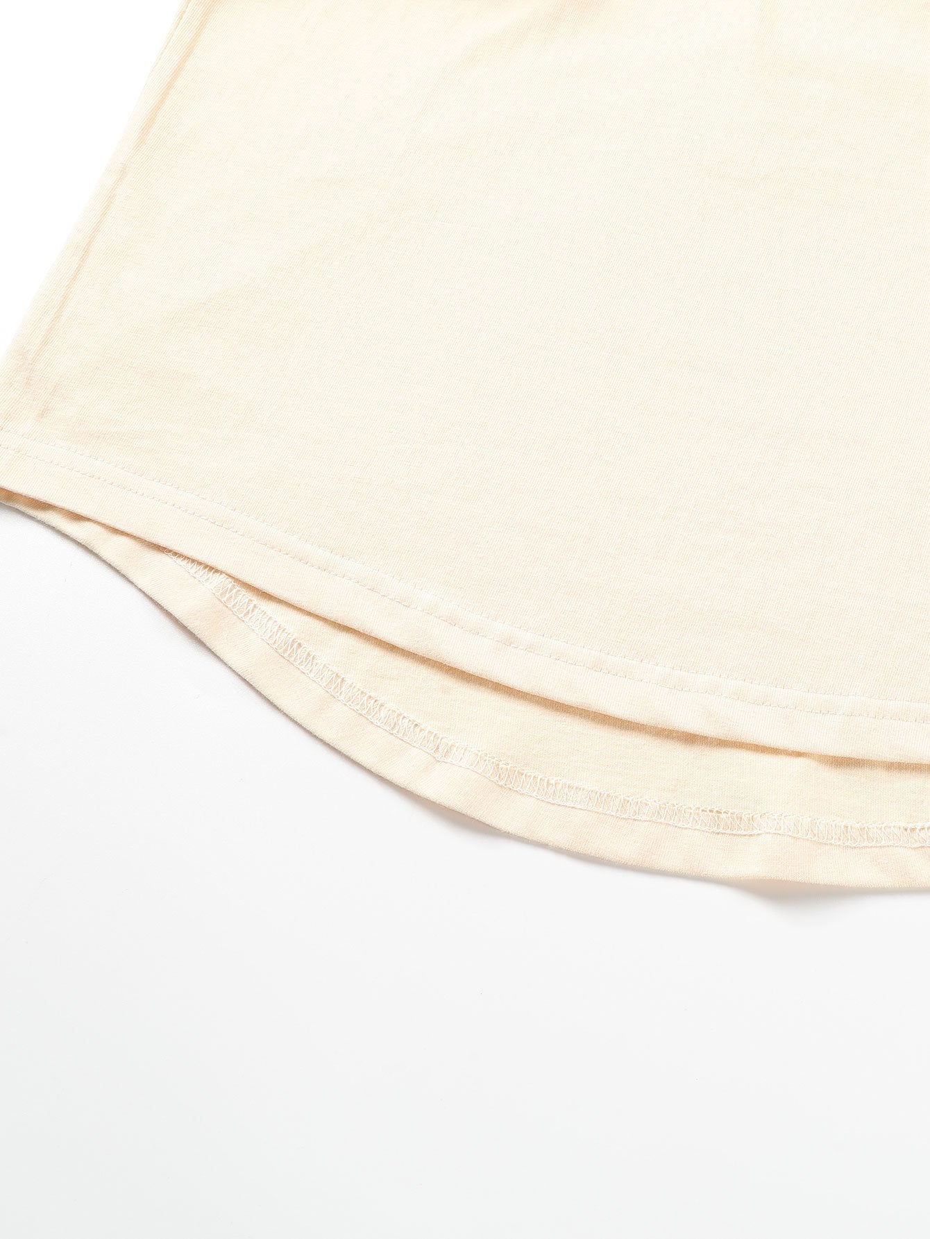 T-SHIRT A MANICHE LUNGHE PESANTE CON ORLO CURVO