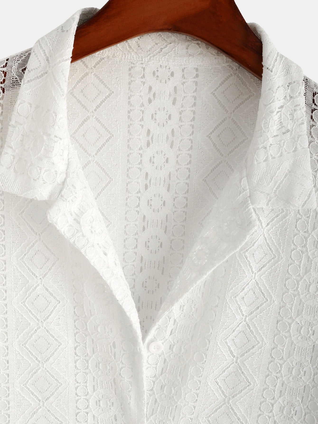 CAMICIA CUBANA CON TEXTURA GEOMETRICA