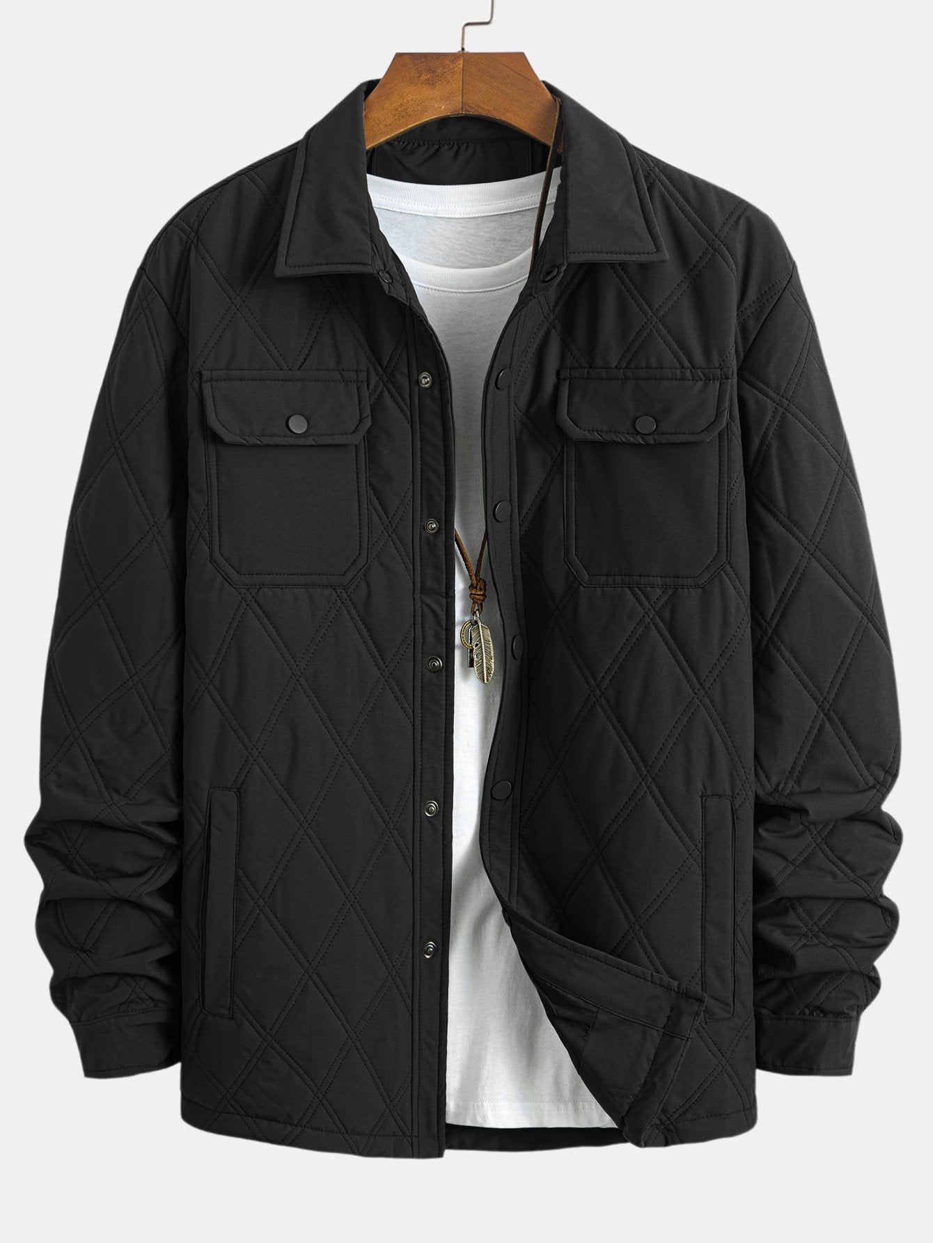 STILE RICAMATO: CAMICIA QUILT CON BOTTONI