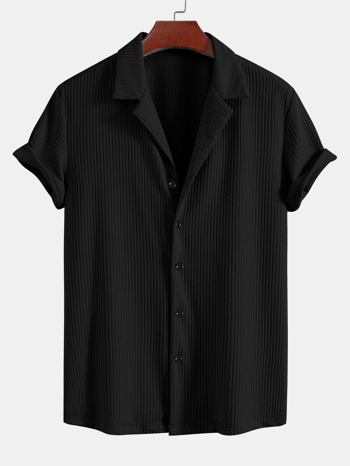 STILE DEFINITO: CAMICIA MUSCLE FIT A COSTE CON COLLO CUBANO PROFONDO