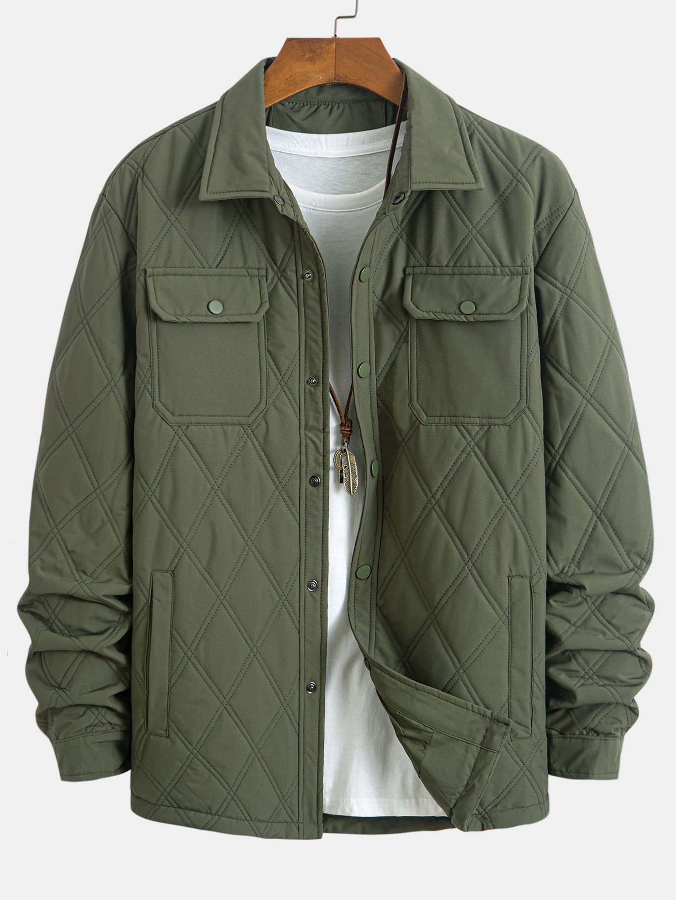 STILE RICAMATO: CAMICIA QUILT CON BOTTONI