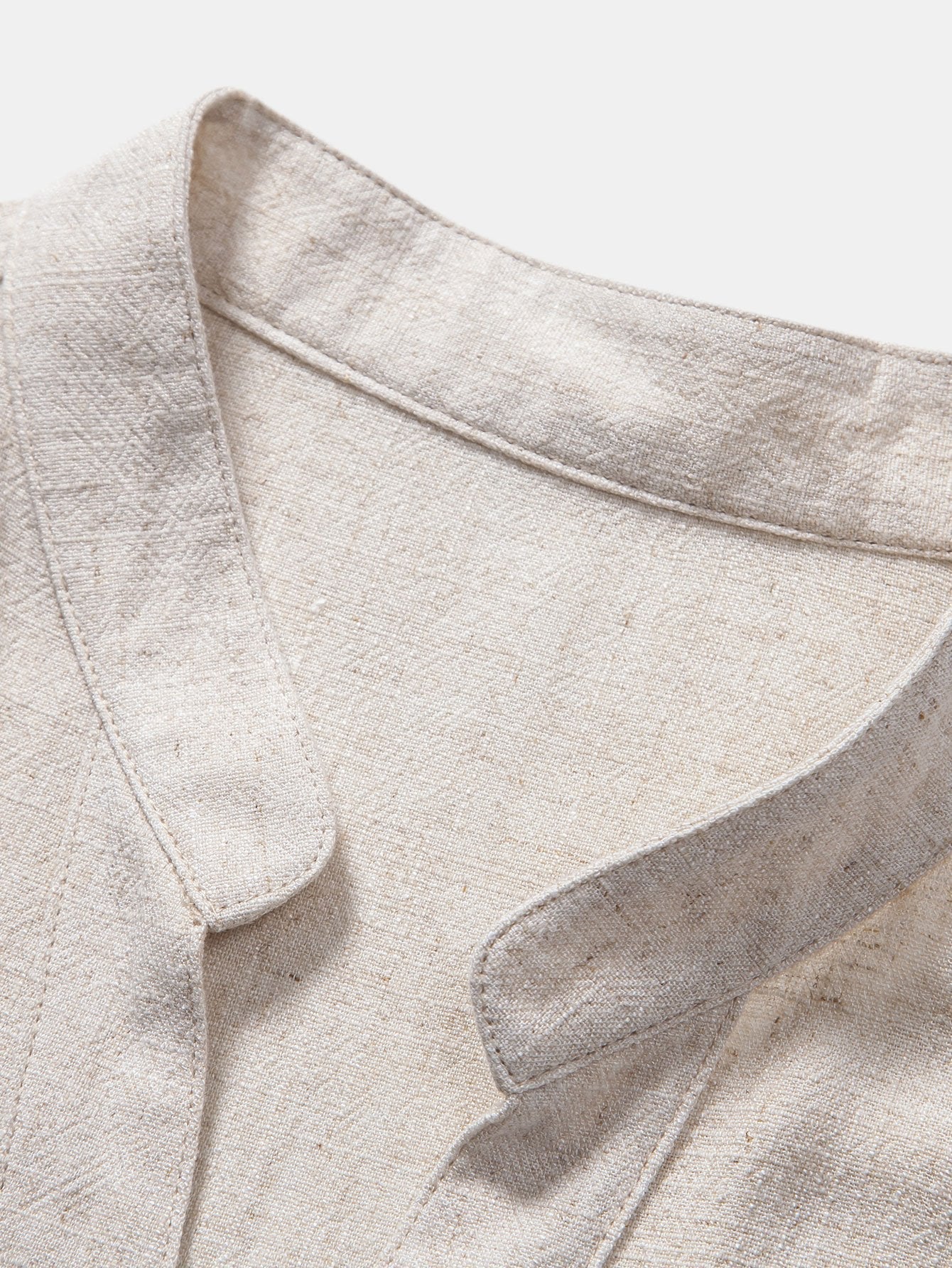 CAMICIA IN LINO E RAYON CON SCOLLO A V & PANTALONI IN LINO A GAMBA DRITTA