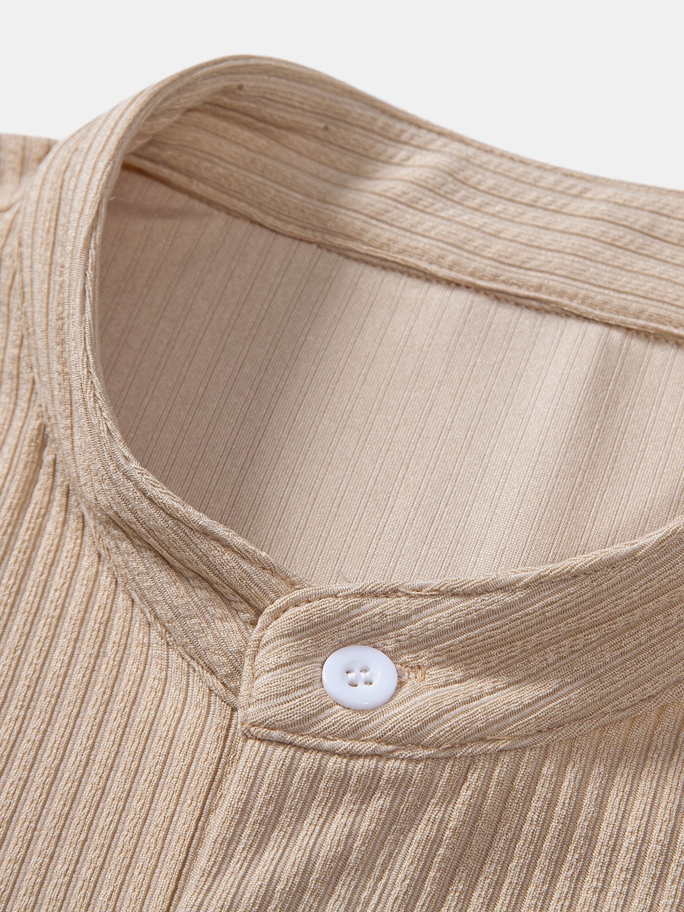 CAMICIA A COLLO ALLA COREANA MUSCLE FIT A COSTE