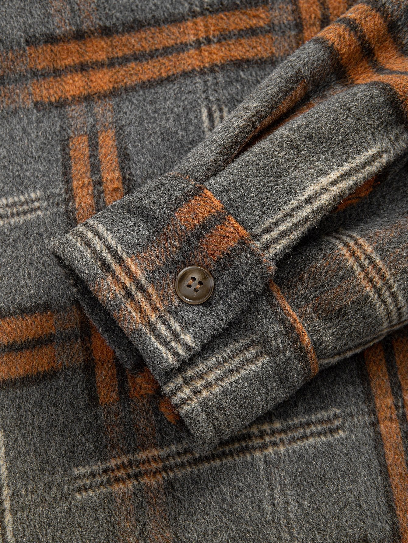 CAMICIA HOODIE IN FLANELLA PESANTE A QUADRI RELAX FIT