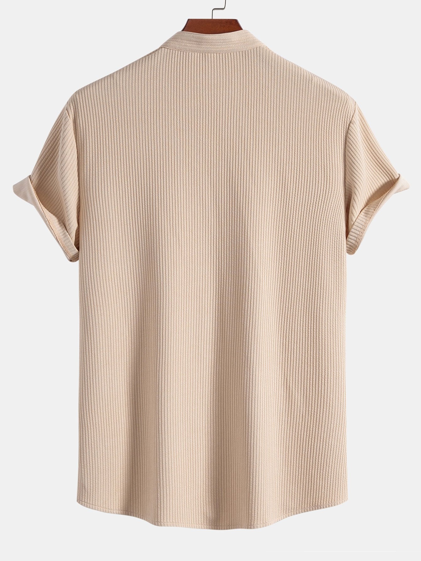 CAMICIA A COLLO ALLA COREANA MUSCLE FIT A COSTE