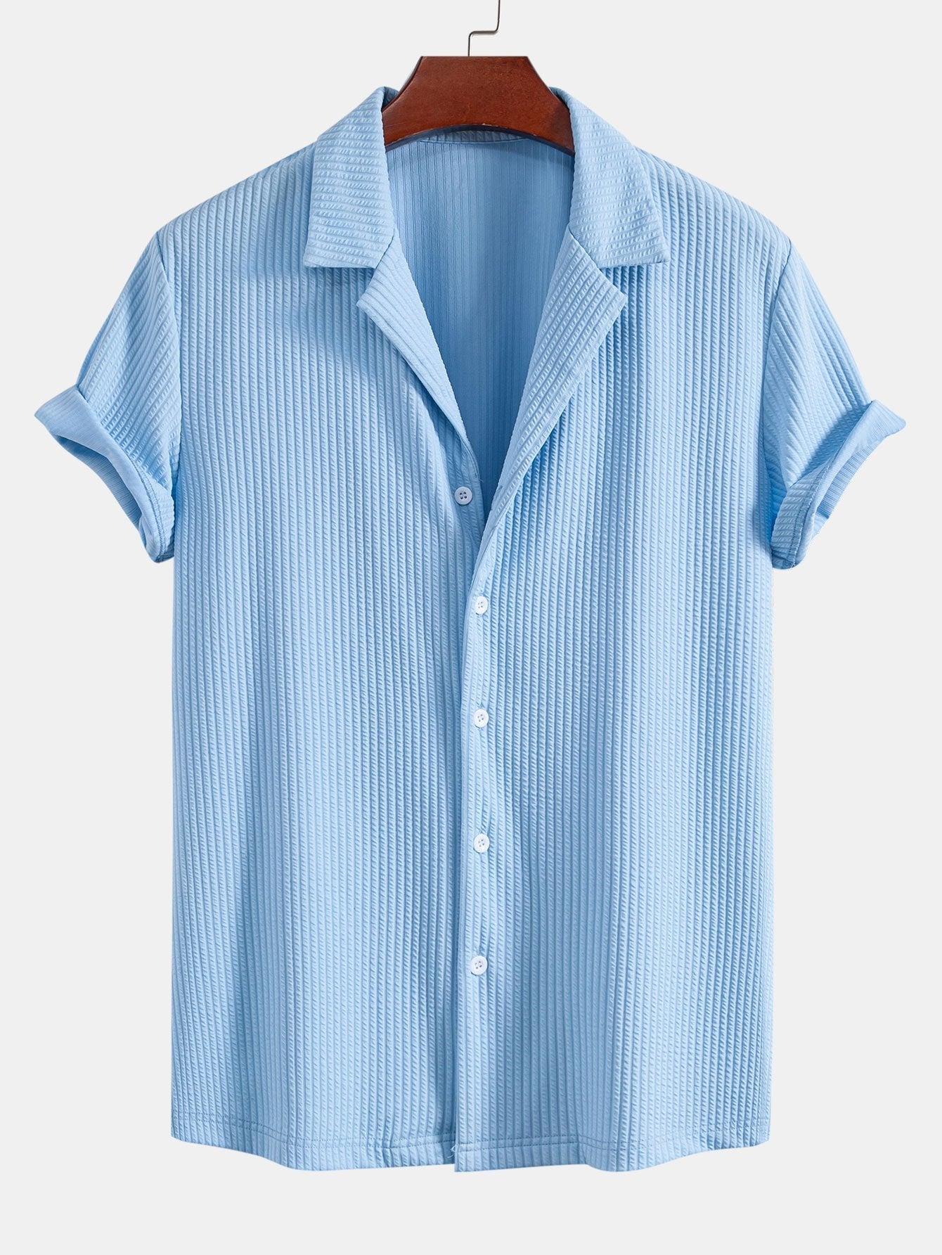 STILE DEFINITO: CAMICIA MUSCLE FIT A COSTE CON COLLO CUBANO PROFONDO