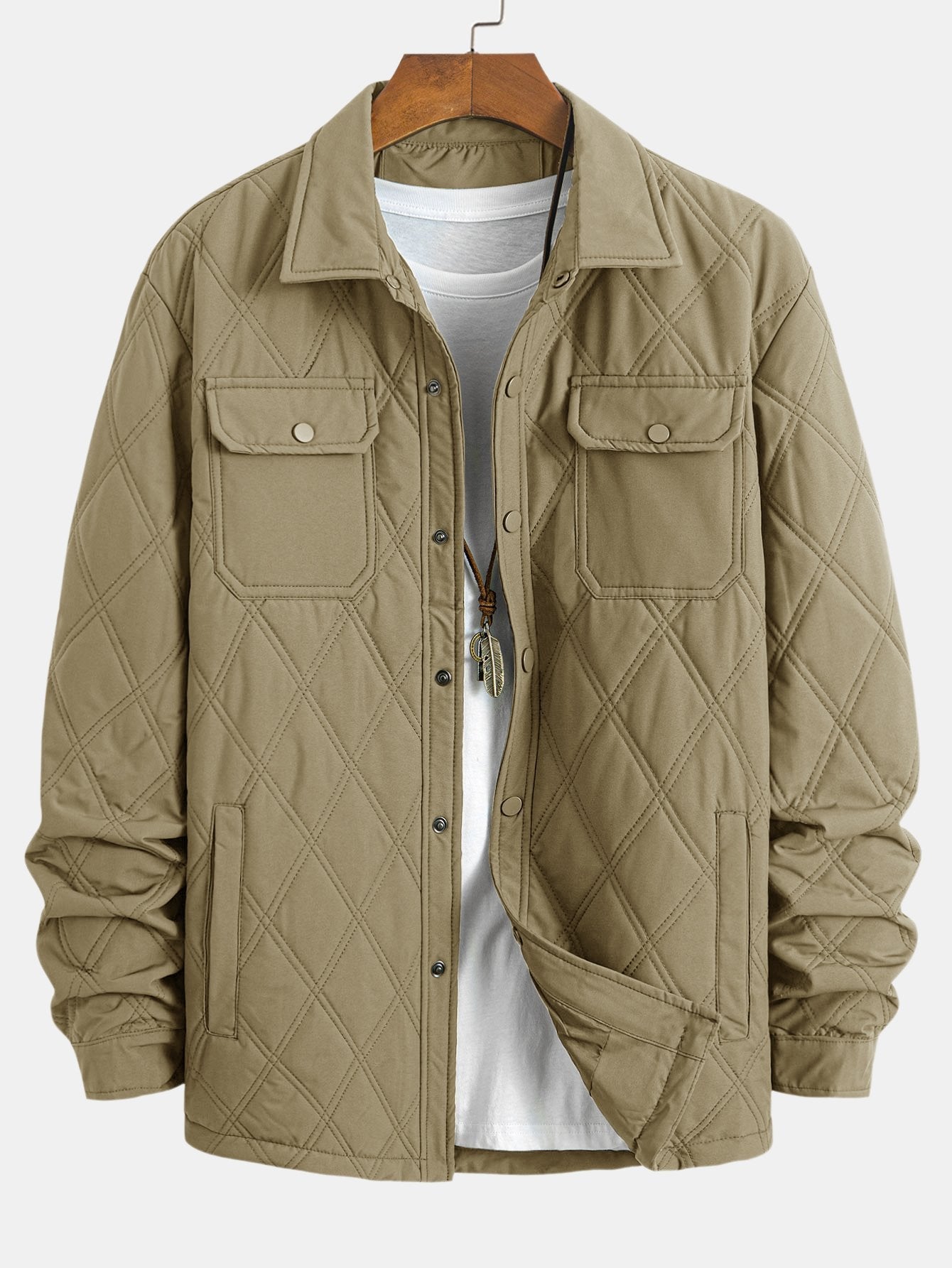 STILE RICAMATO: CAMICIA QUILT CON BOTTONI